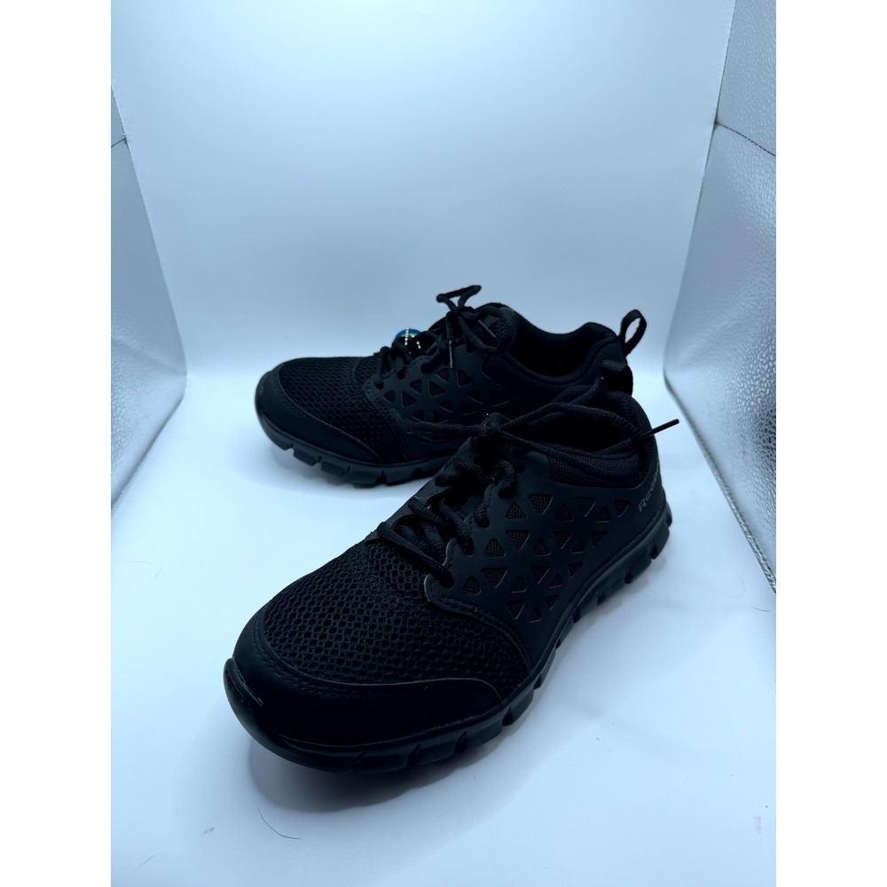 Reebok Sublite Cushion Work RB4037 Mens 5.5 Wide Sneaker Black Slip Resistant